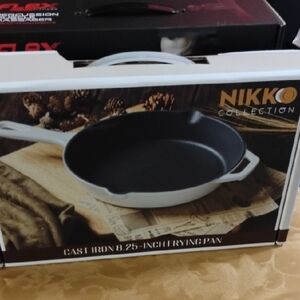 White Cast Iron Frying Pan